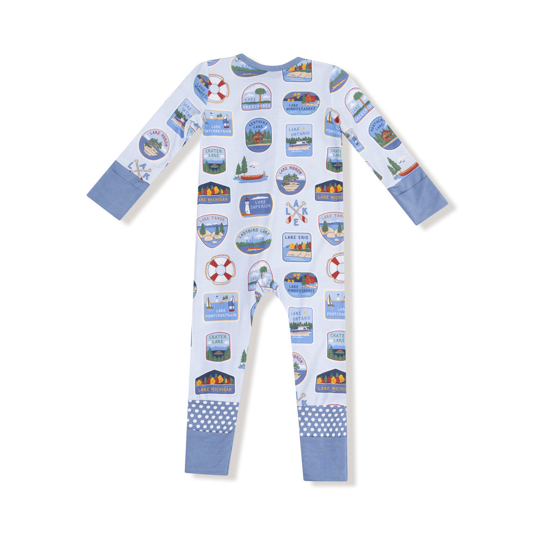 2-Way Zipper Convertible Romper | Lake Stickers