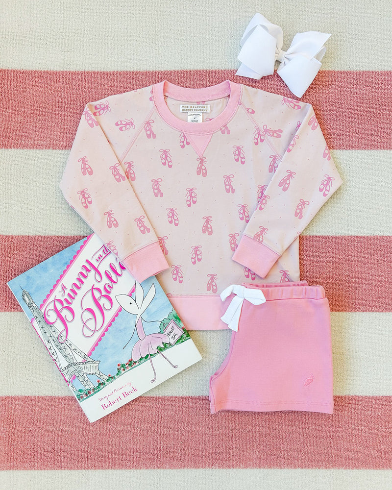 Cassidy Comfy Crewneck | On Pointe/Pier Party Pink
