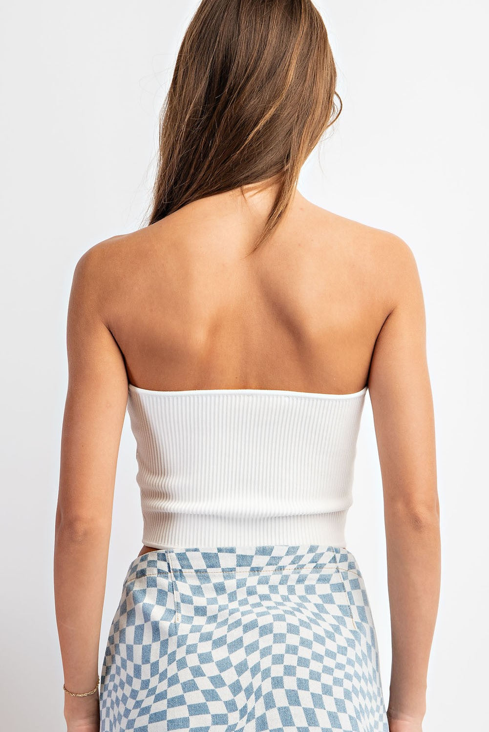 Off Shoulder Bandeau Top || White