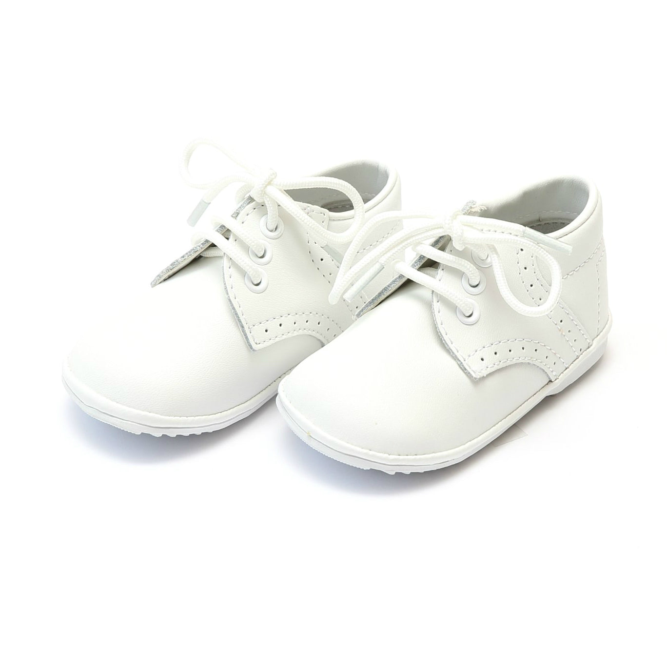 James Boy s White Leather Lace Up Shoe Baby