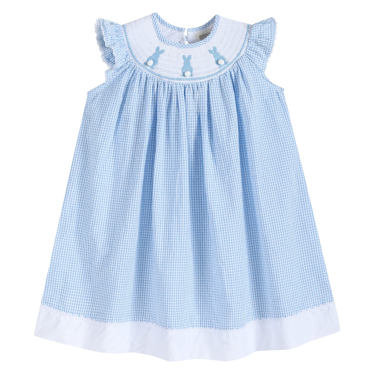 Blue Gingham Easter Bunny Dress