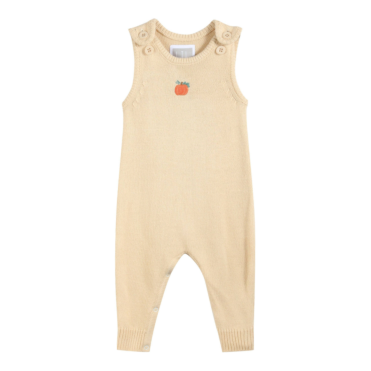 Light Brown Pumpkin Knit Romper