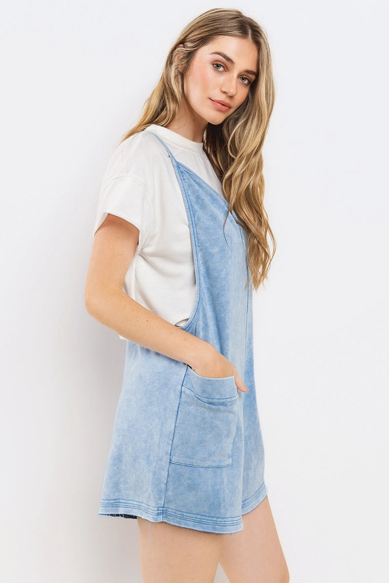 Mineral Washed French Terry Romper