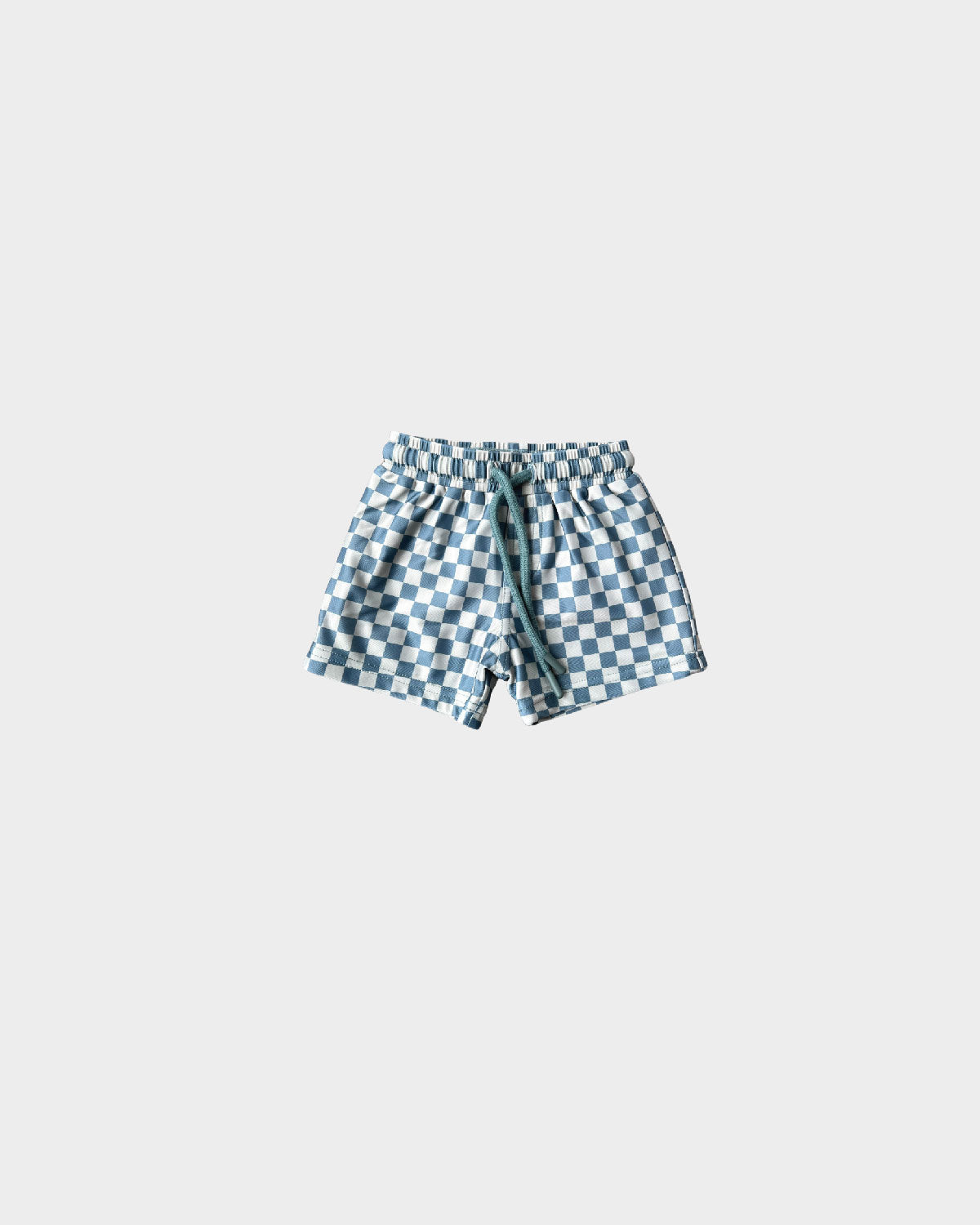 Boy's Swim Shorts || Blue Green Checkered