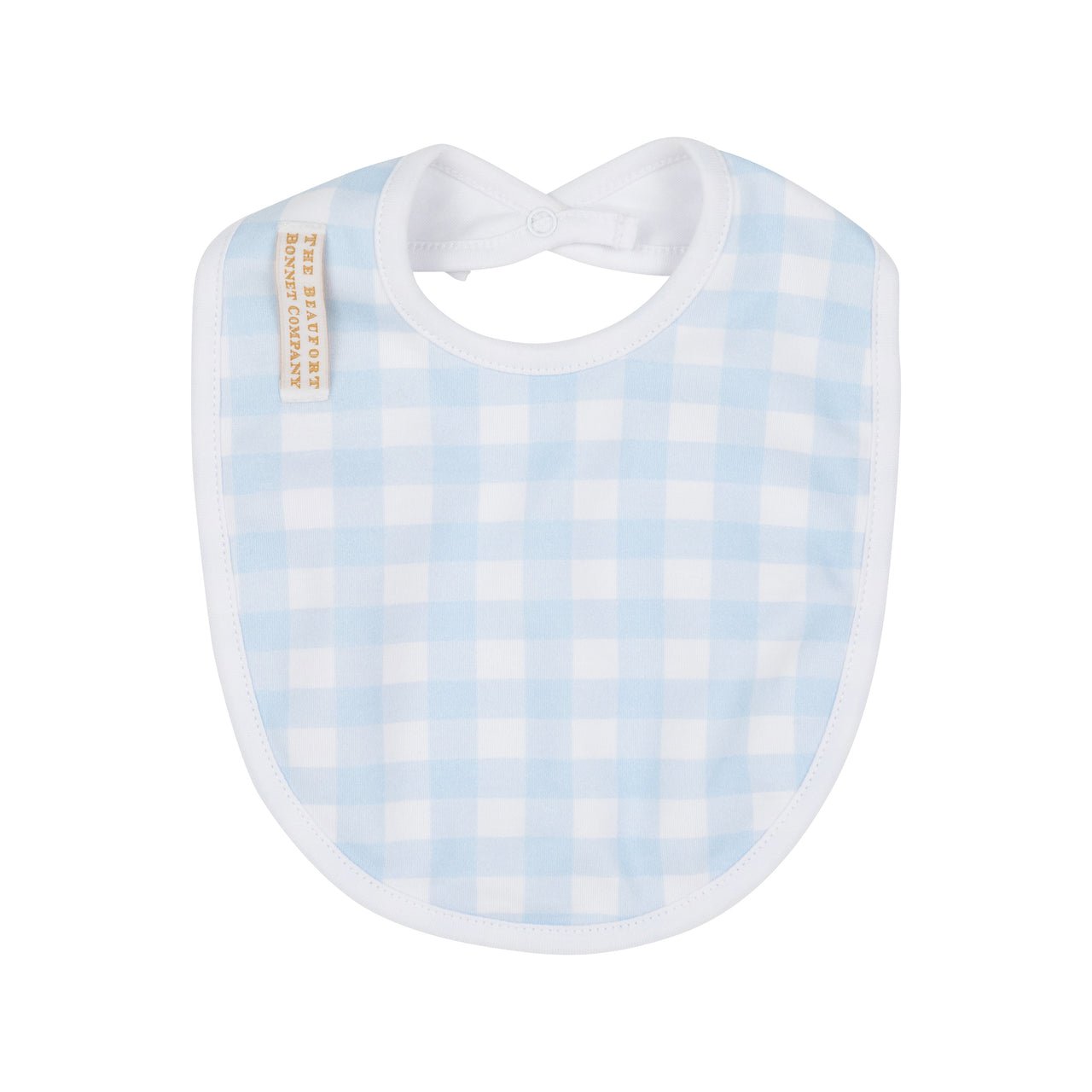 Burp Me Bib | Buckhead Blue Gingham with Worth Avenue White