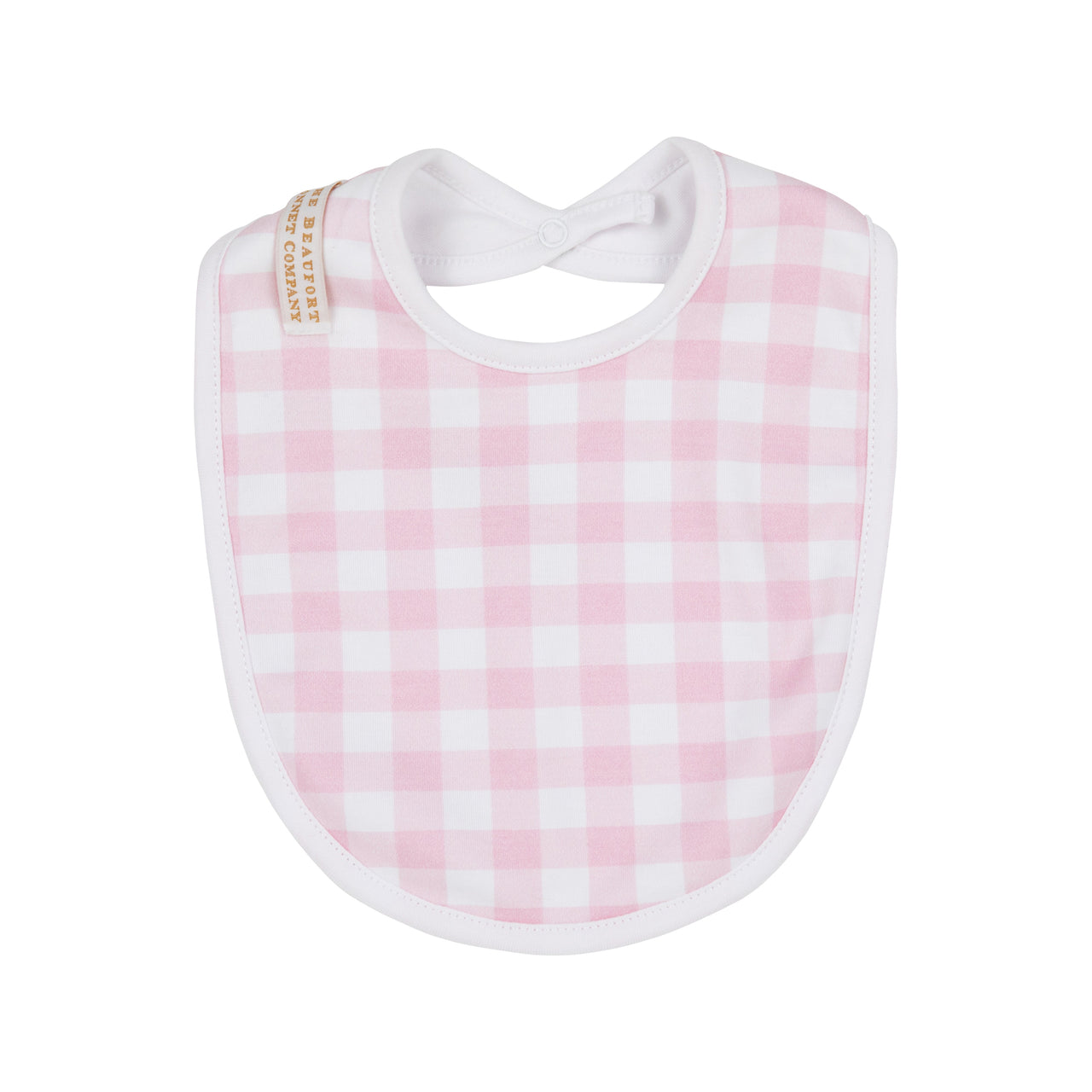 Burp Me Bib | Palm Beach Pink Gingham with Worth Avenue White