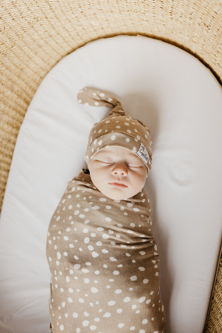 Newborn Top Knot Hat | Fawn