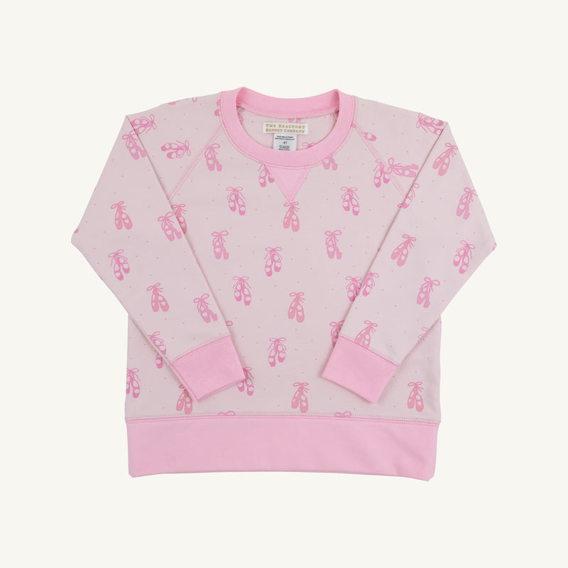 Cassidy Comfy Crewneck | On Pointe/Pier Party Pink