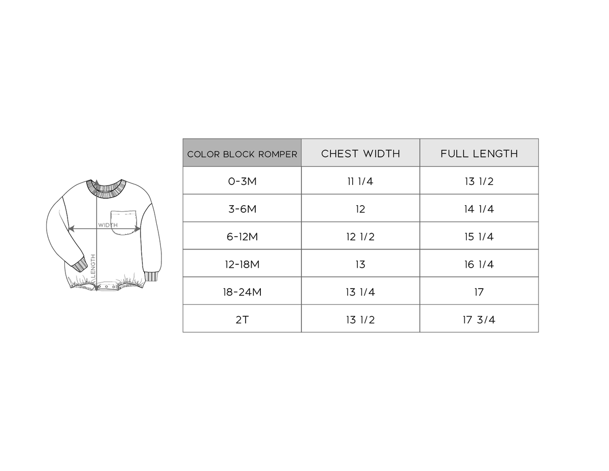 Baby Colorblock Romper | Mellow Rose