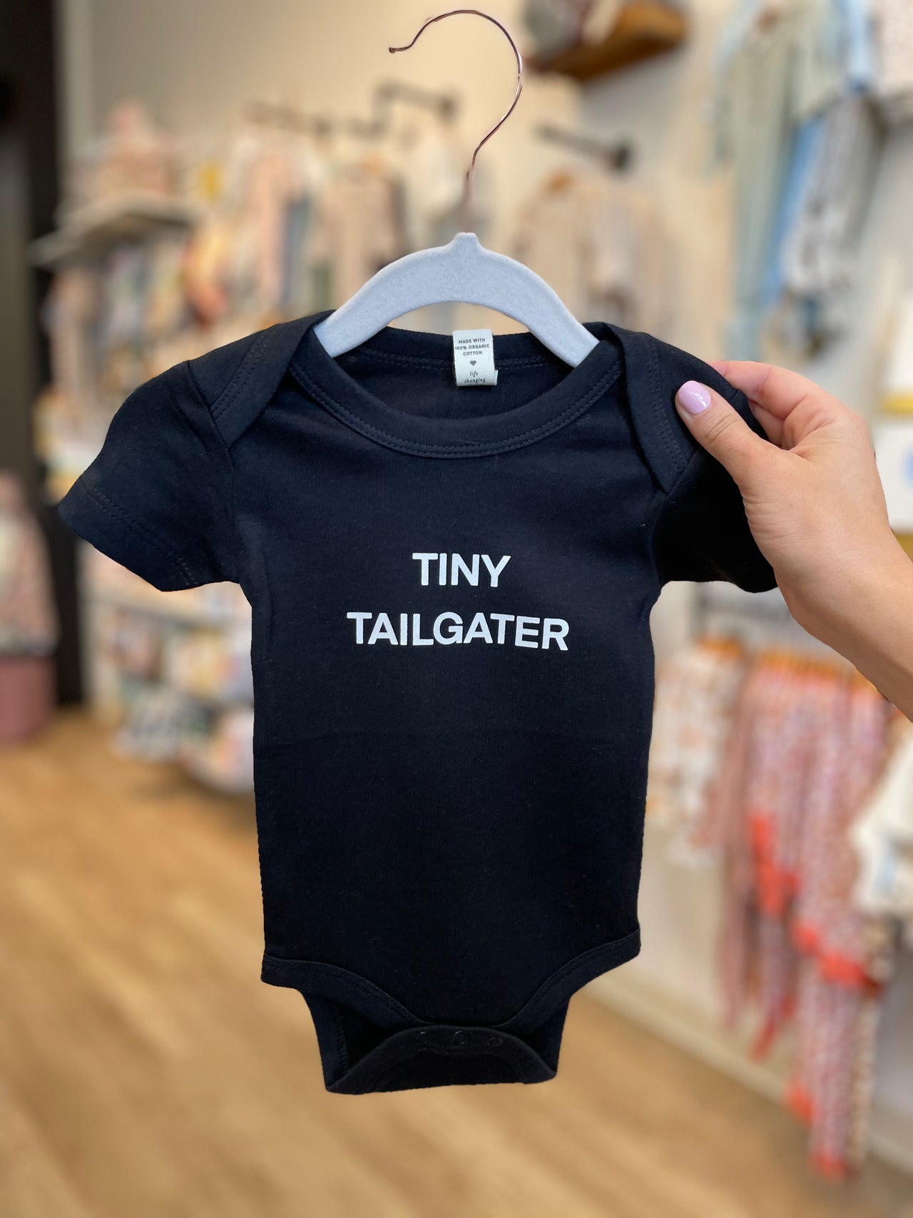 Tiny Tailgater Onesie | Black