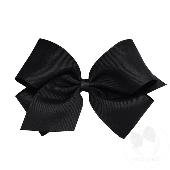 King Classic Grosgrain Girls Hair Bow (Plain Wrap)