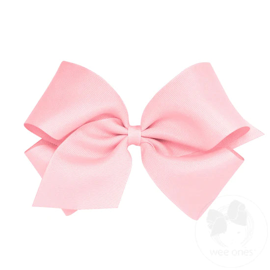 King Classic Grosgrain Girls Hair Bow (Plain Wrap)