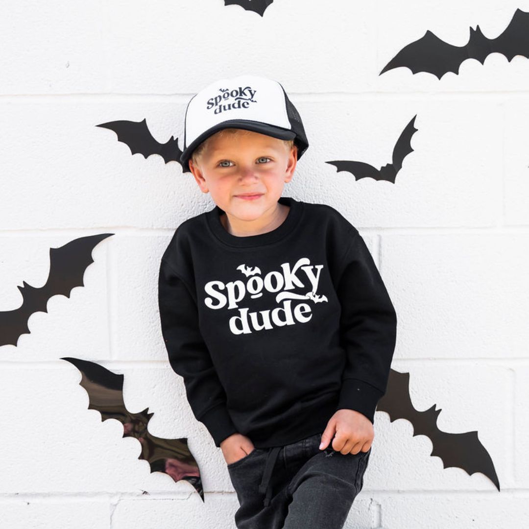 Spooky Dude Halloween Sweatshirt | Black