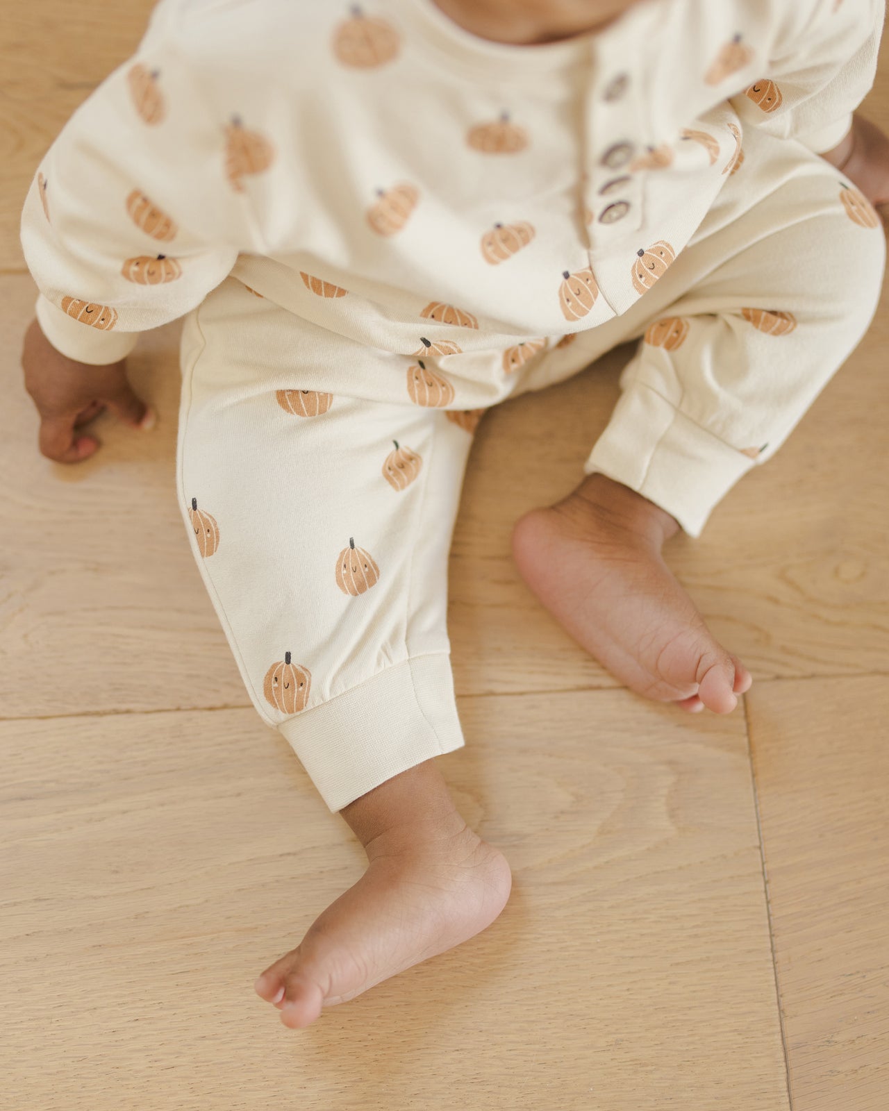 Relaxed Fleece Jumpsuit | Smiley Pumpkins