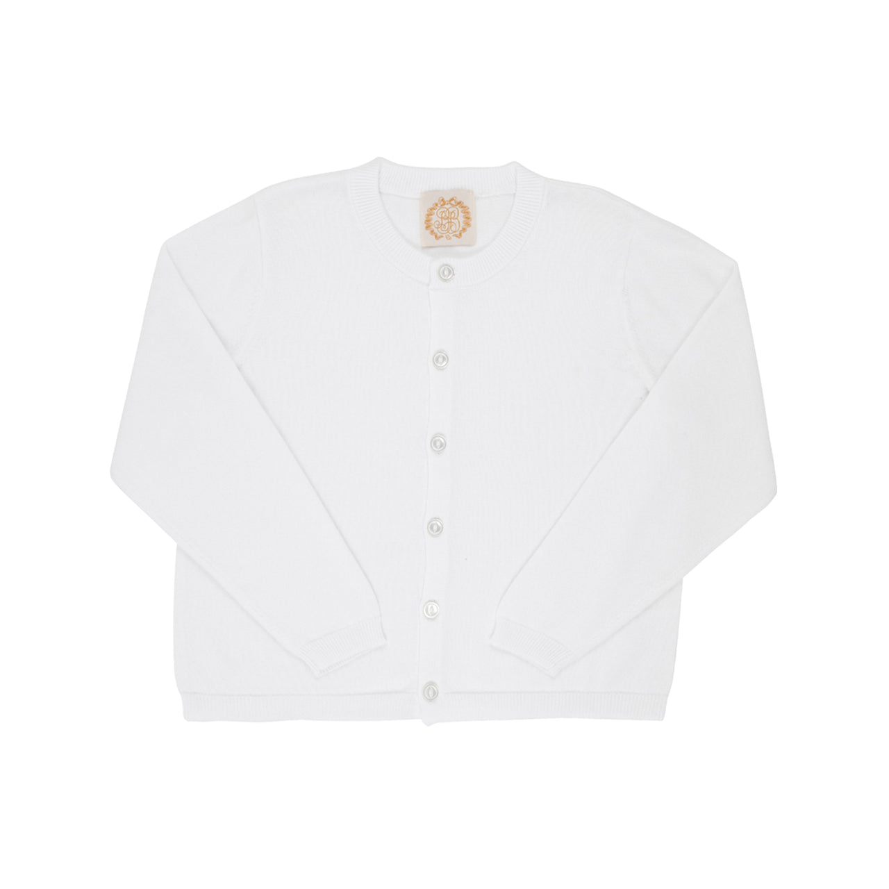 Cambridge Cardigan | Pearl Buttons Worth Avenue White