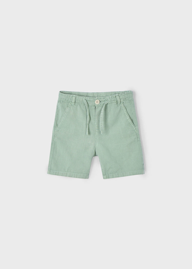 Boy Drawstring Linen Shorts | Sage  **FINAL SALE**