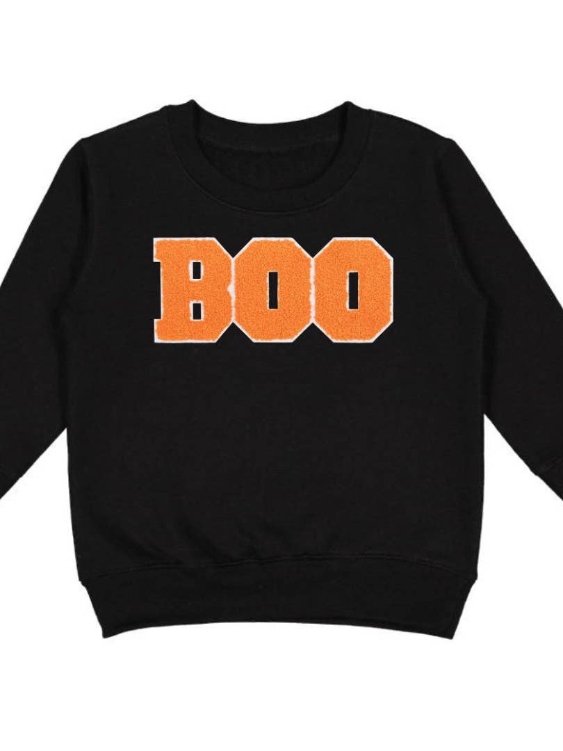 Orange Boo Patch Halloween Sweatshirt