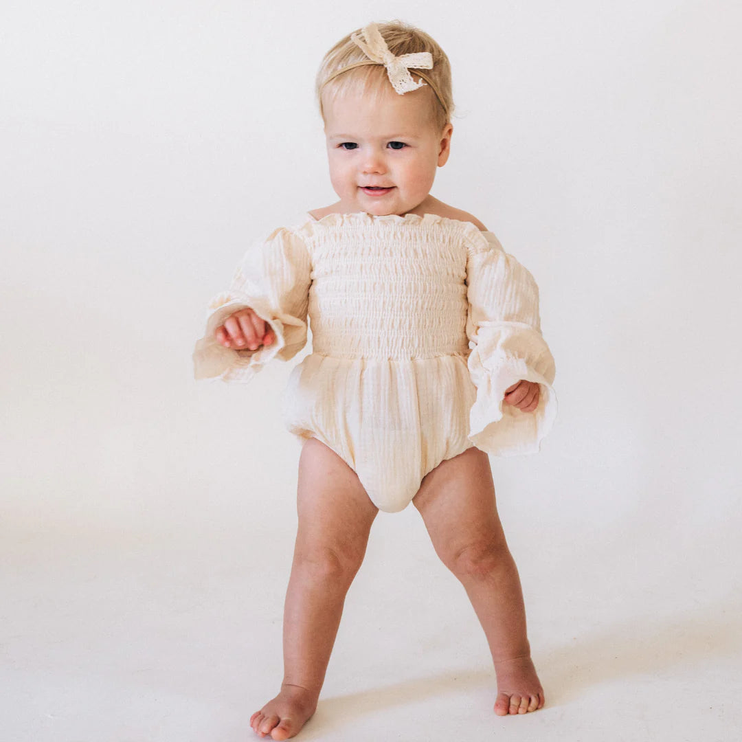Muslin Puffed Sleeve Mommy & Me Dress | Infant