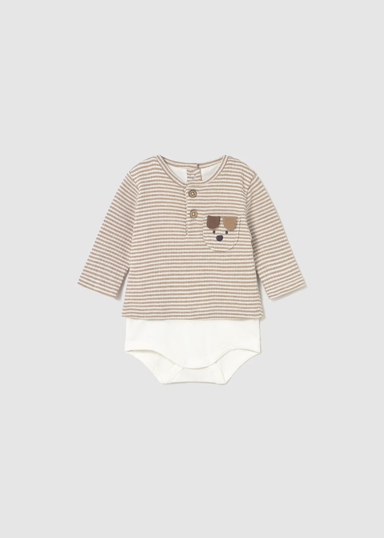 Newborn Boy Striped Bodysuit