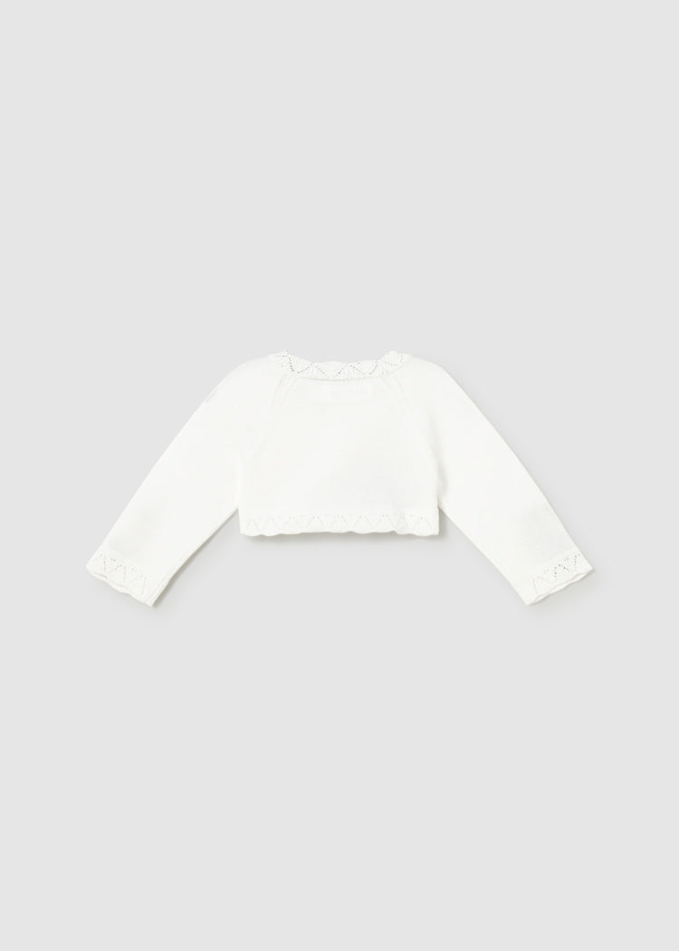 Baby Girl Knit Cardigan | White