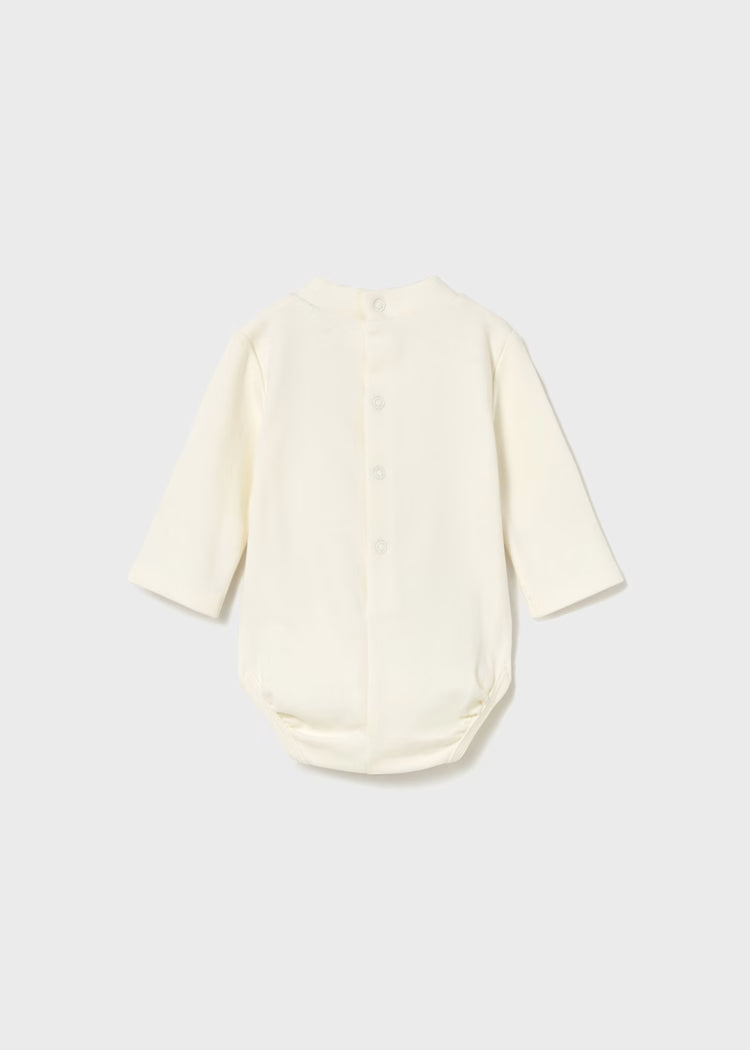 Newborn Mock Neck Bodysuit | Vanilla