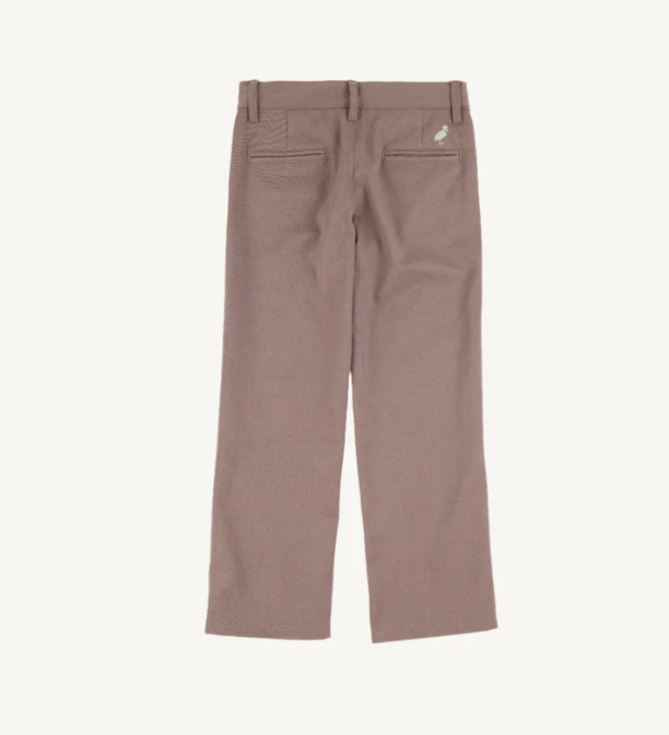 Prep School Pants | Gray Bay Brown with Keeneland Khaki Stork