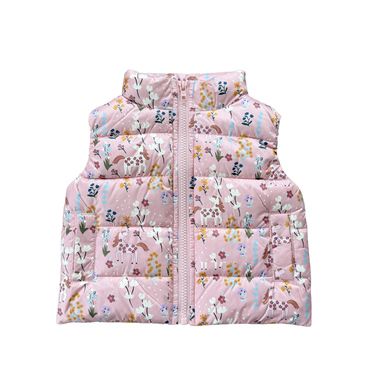 Girl's Puffer Vest | Unicorn