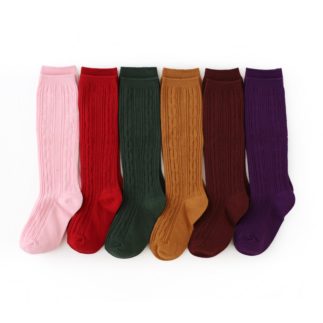 Cable Knit Knee High Sock