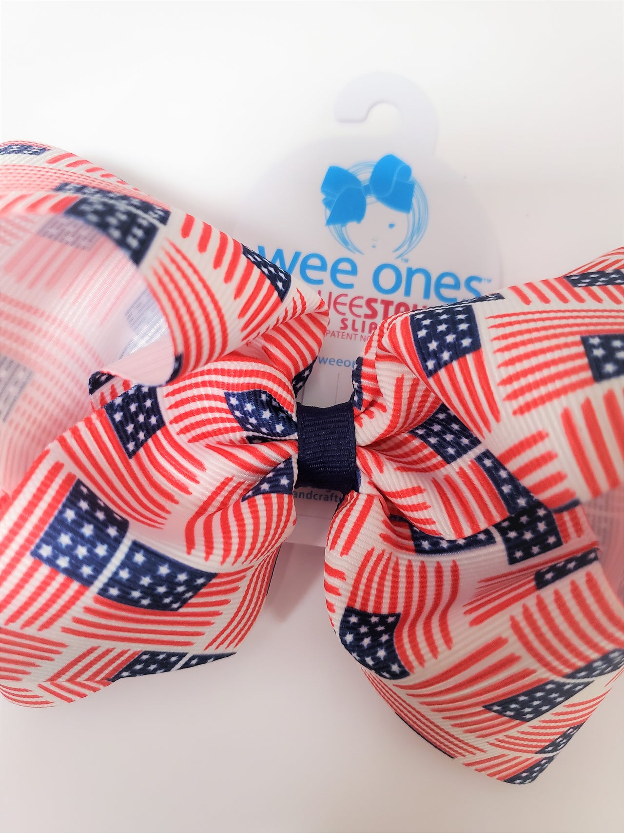 King Patriotic Printed Grosgrain Girls Hair Bow