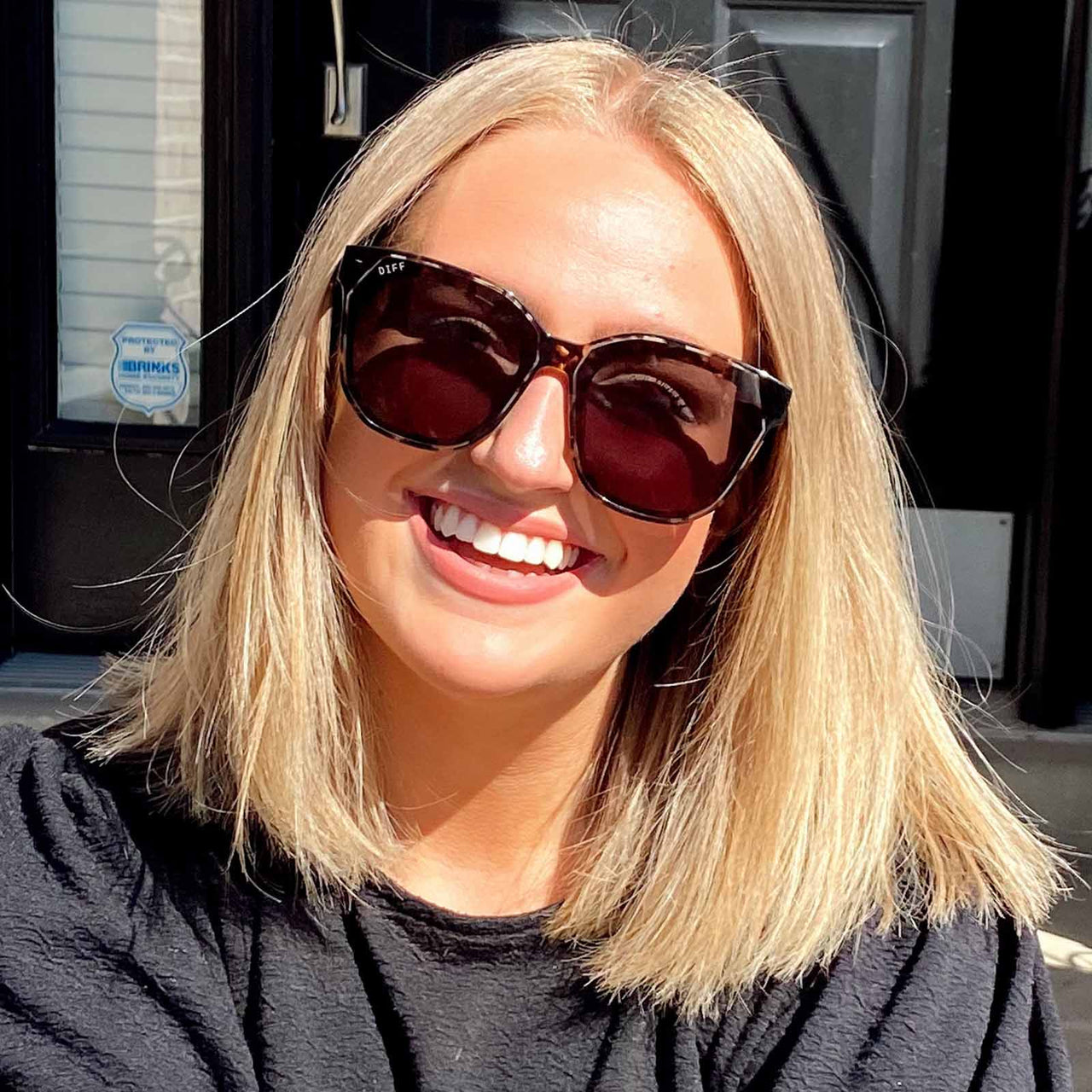 DIFF GIA Espresso Tortoise Grey Sunglasses