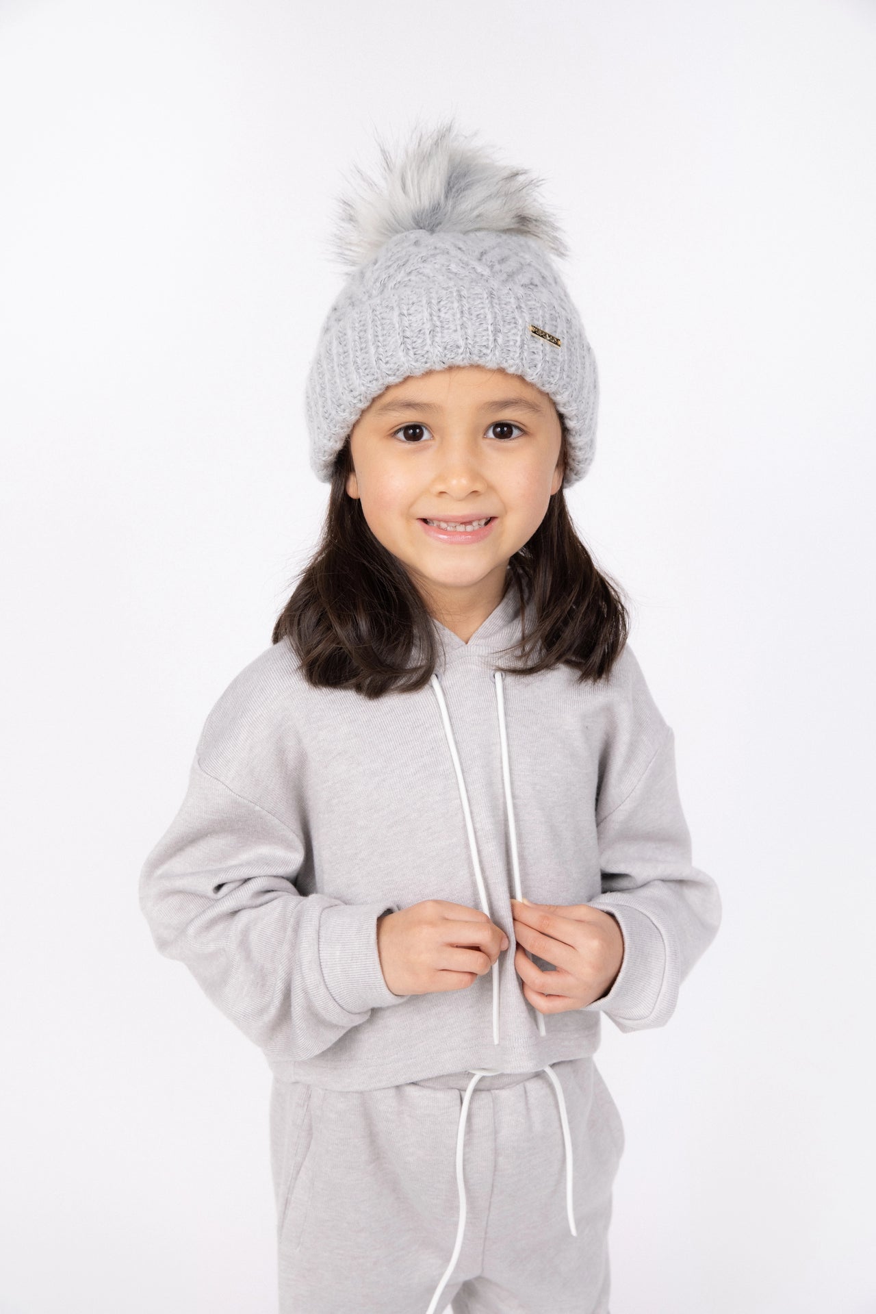 Herringbone Pom Beanie