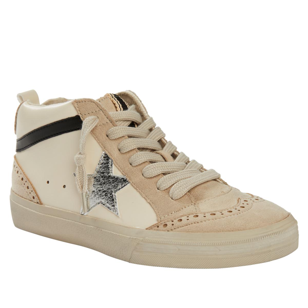 Paulina Women's High Top Sneaker with silver star