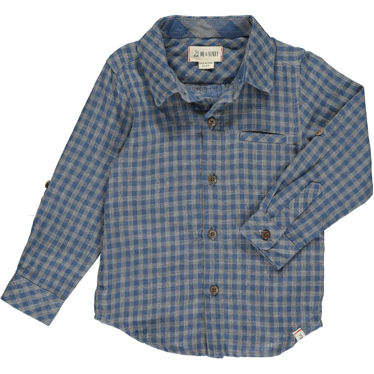 Atwood Woven Shirt | Grey Blue Plaid