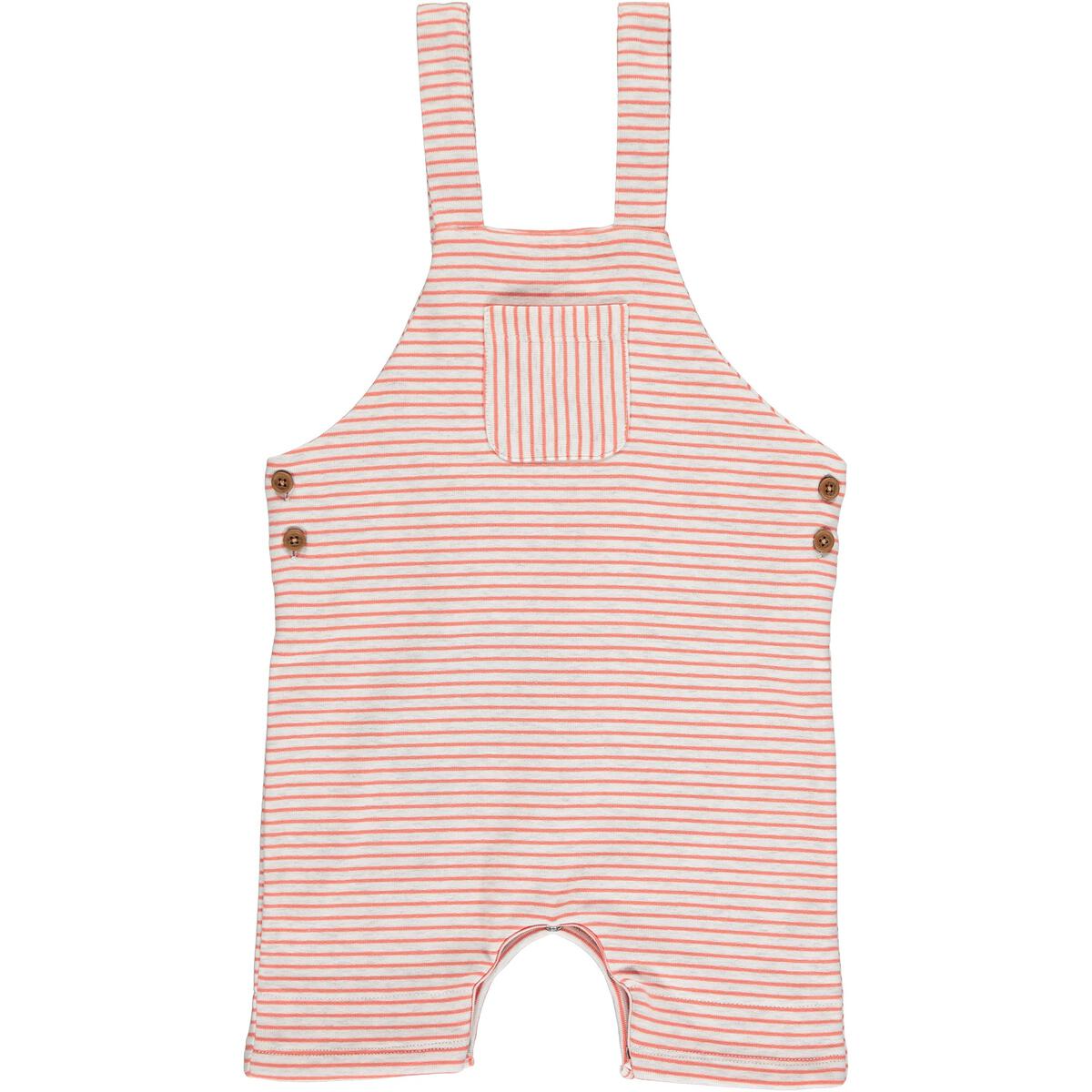 Dandy Overalls | Orange & Grey Stripe