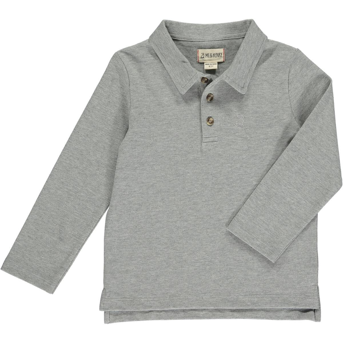 Spencer Long Sleeve Polo | Grey