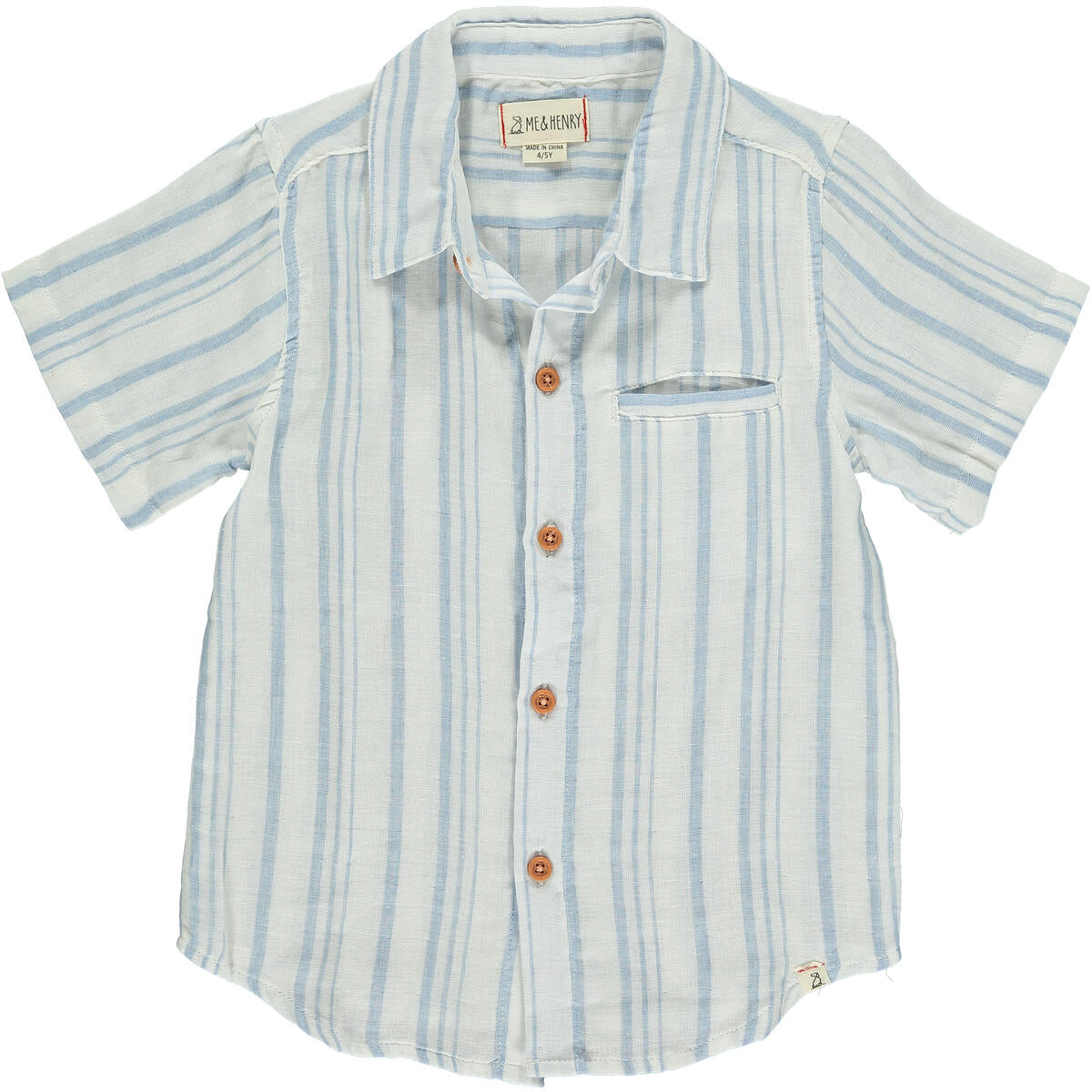 Newport Woven Short Sleeve Shirt | Maui Blue/Cream Stripe**FINAL SALE**