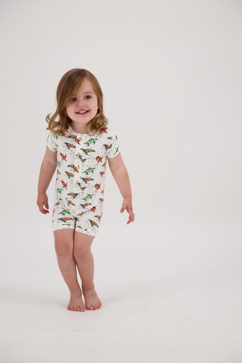 Short Romper | Nautical Sea Turtles