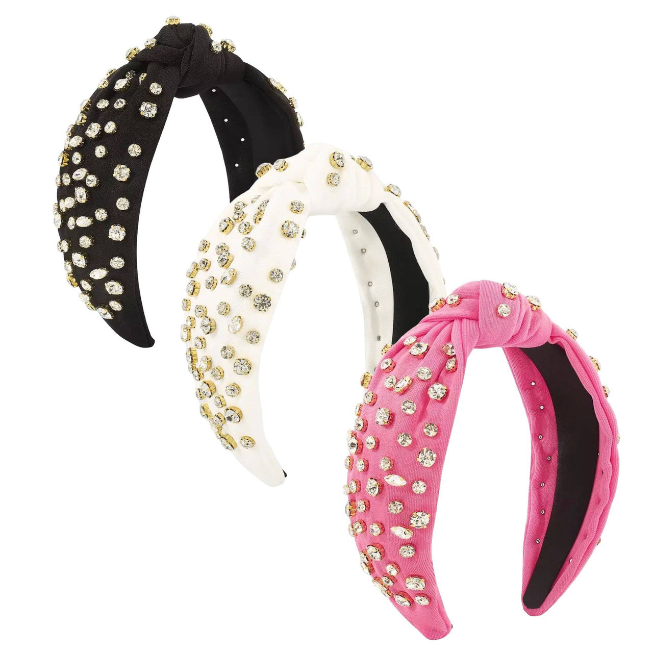 Rhinestone Knot Trio Headbands for Fall and Holiday