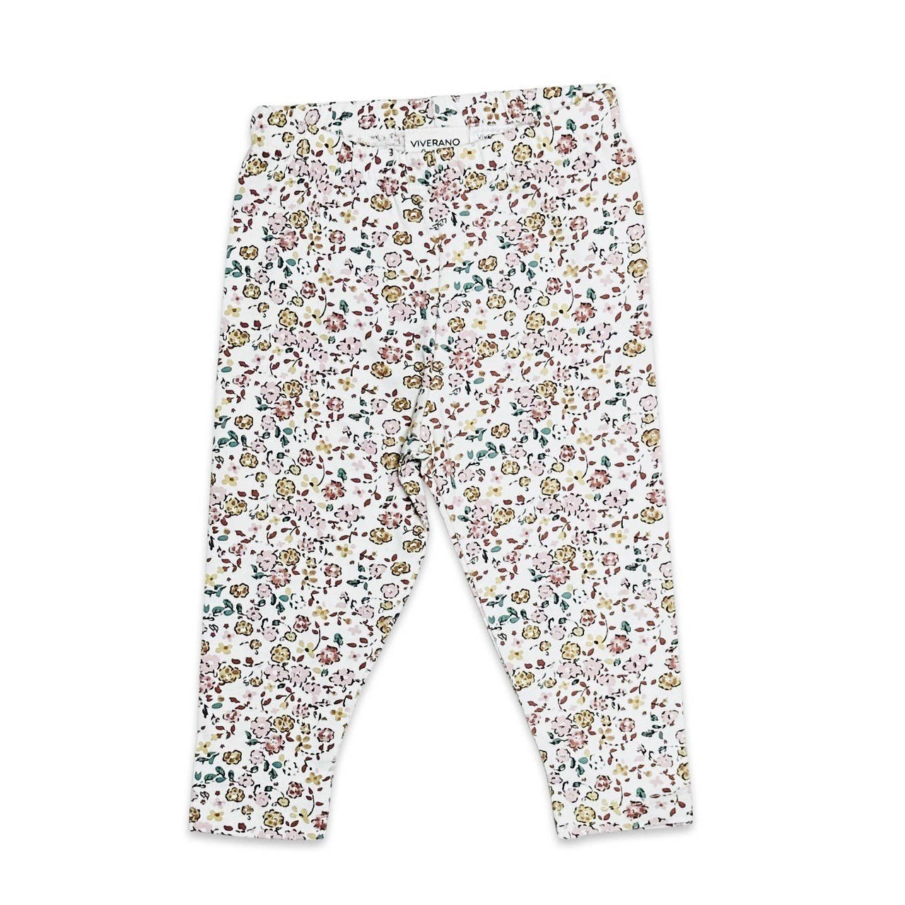 Floral Jersey Stretch Baby Legging Pants  (Organic Cotton)