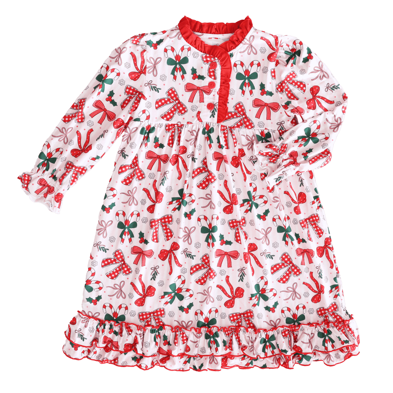 Long Sleeve Princess Ruffle Nightgown | Bow What Fun