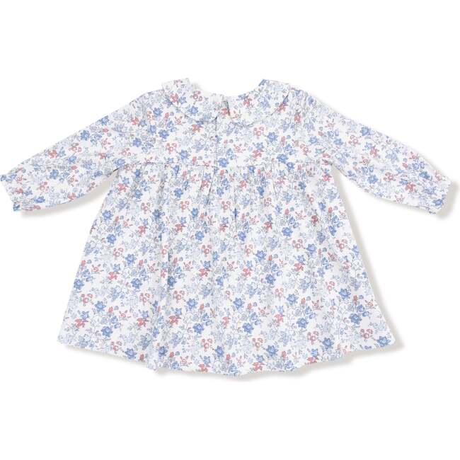 Simple Long Sleeve Peter Pan Collar Dress + Diaper Cover | Country Girl Floral