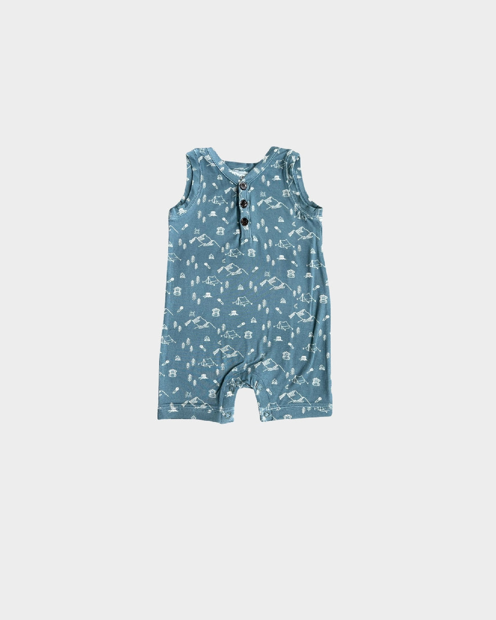 Boy's Sleeveless Romper | Camp Night