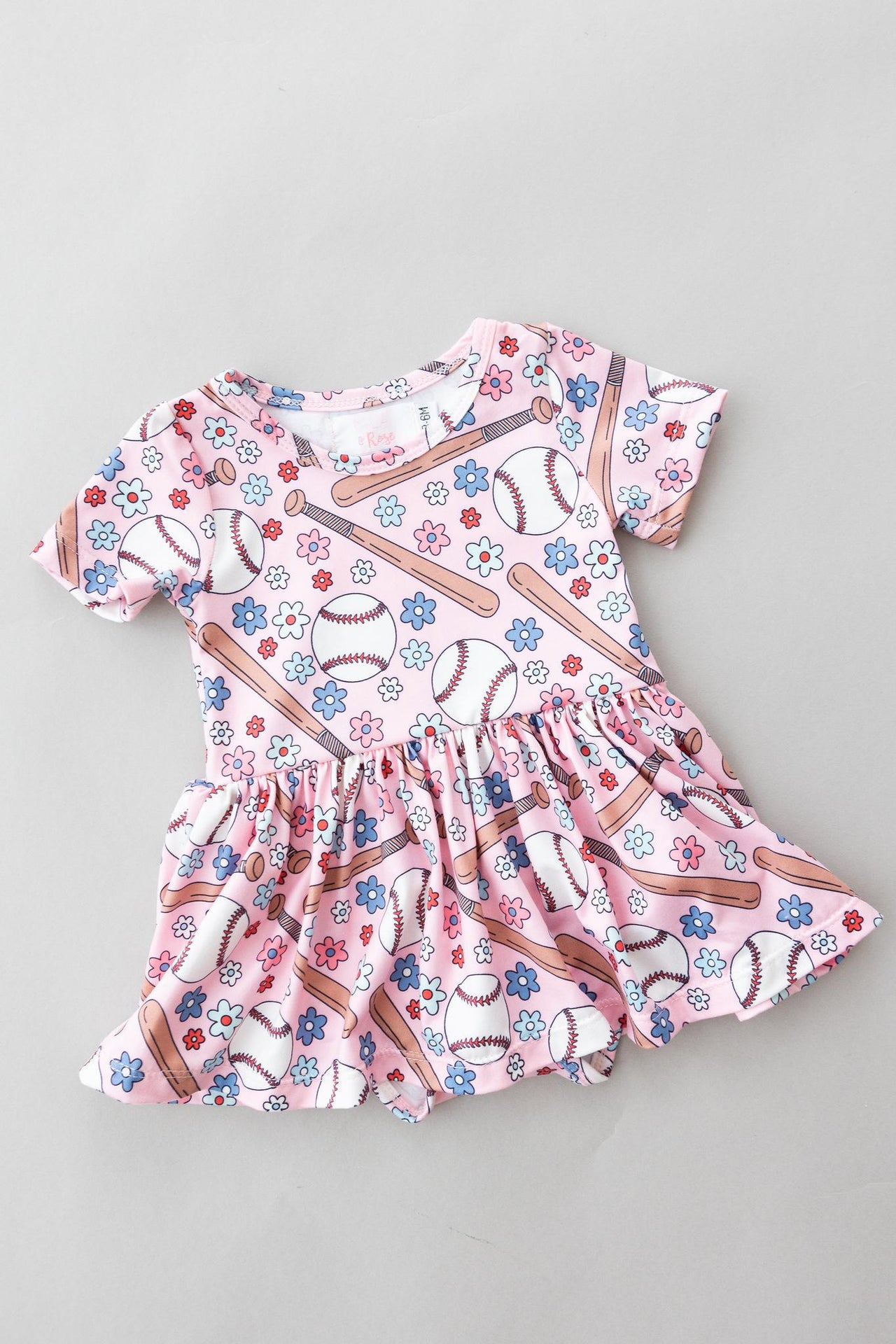 Batter Up Short Sleeve Twirl Bodysuit ** FINAL SALE**