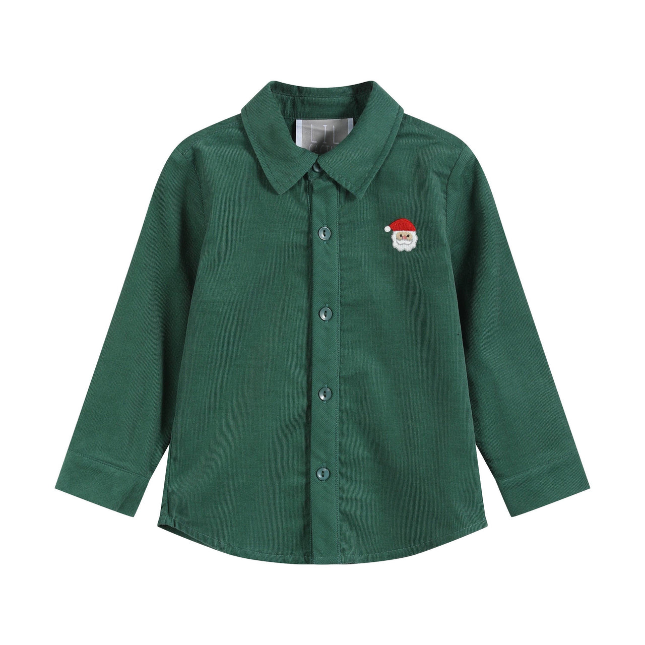 Green Corduroy Santa Dress Shirt