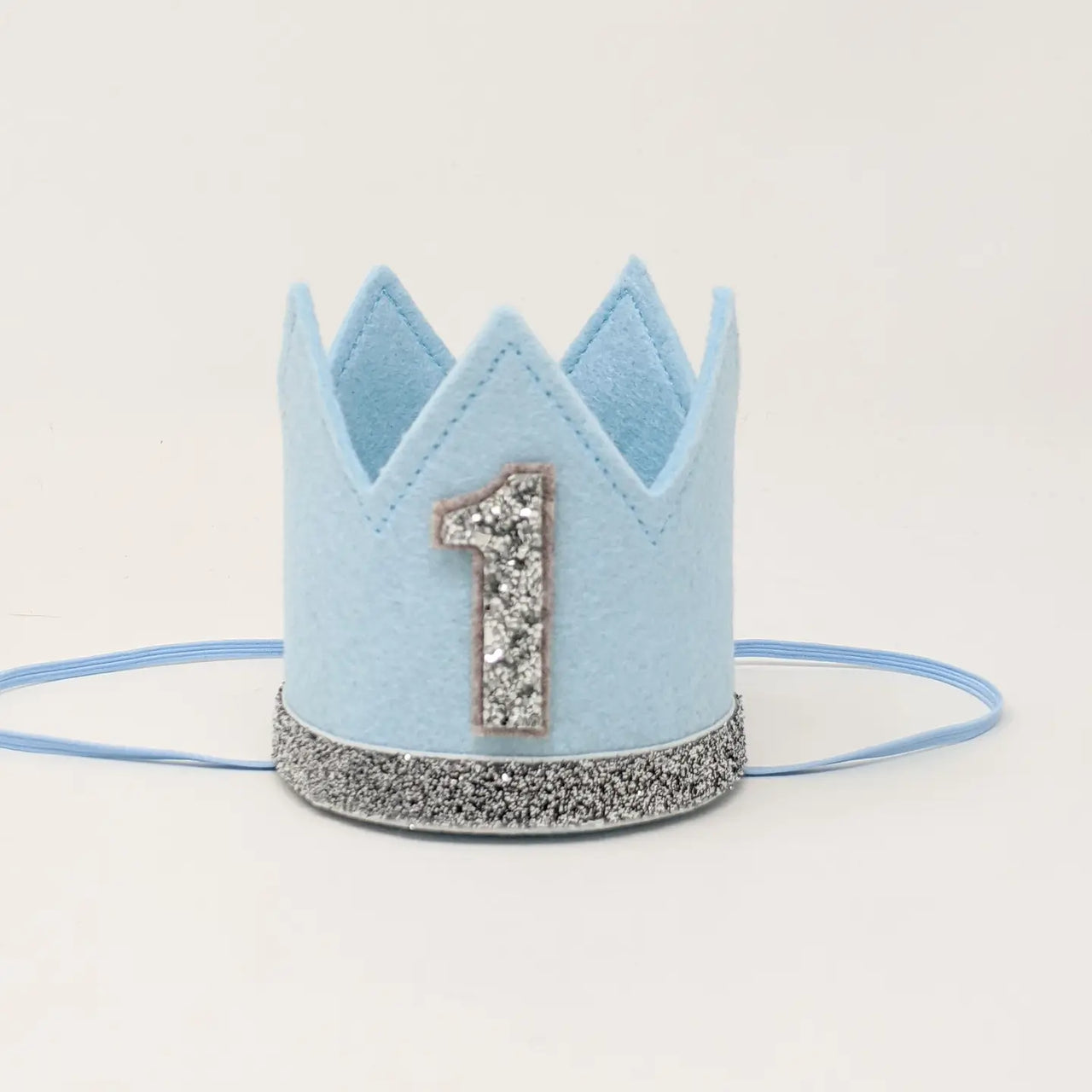 Birthday Light Blue Felt Crown