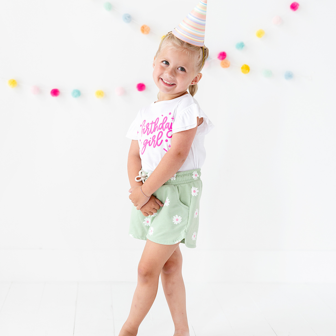 Birthday Girl Toddler Girl Ruffled Top