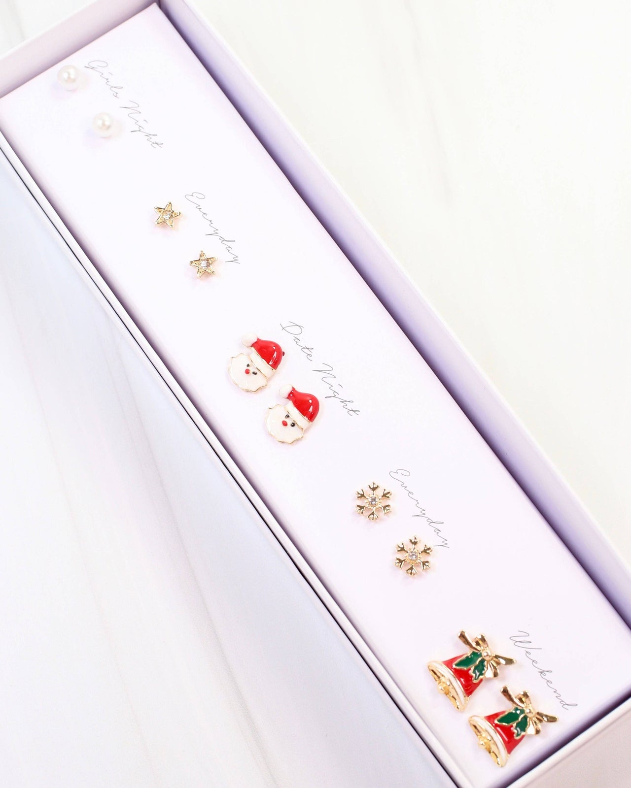 Santa Bells Earring Set Red