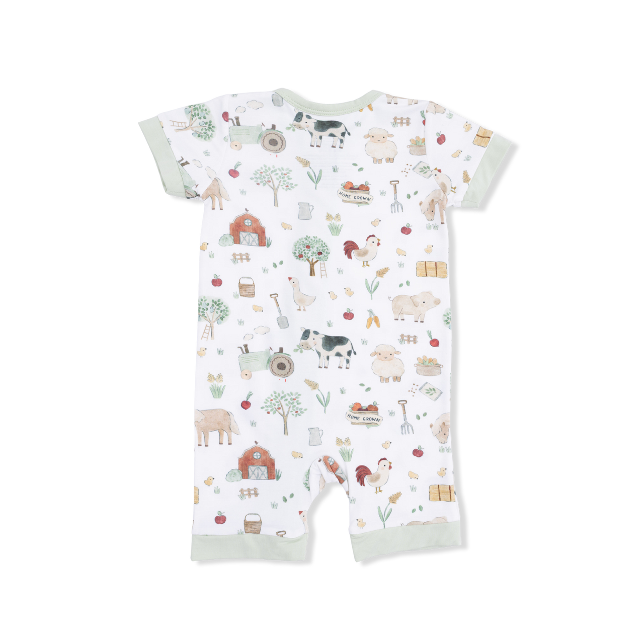Shortie Zipper Romper | Cute Farm Animals