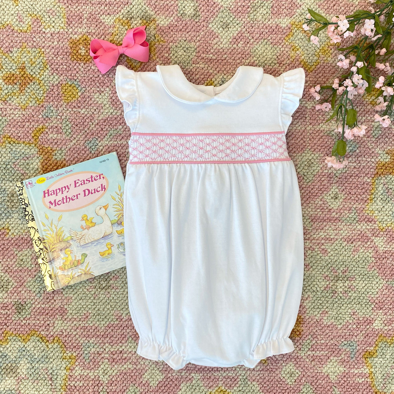 Angel Sleeve Banbury Bubble | Worth Avenue White with Hamptons Hot Pink **FINAL SALE**