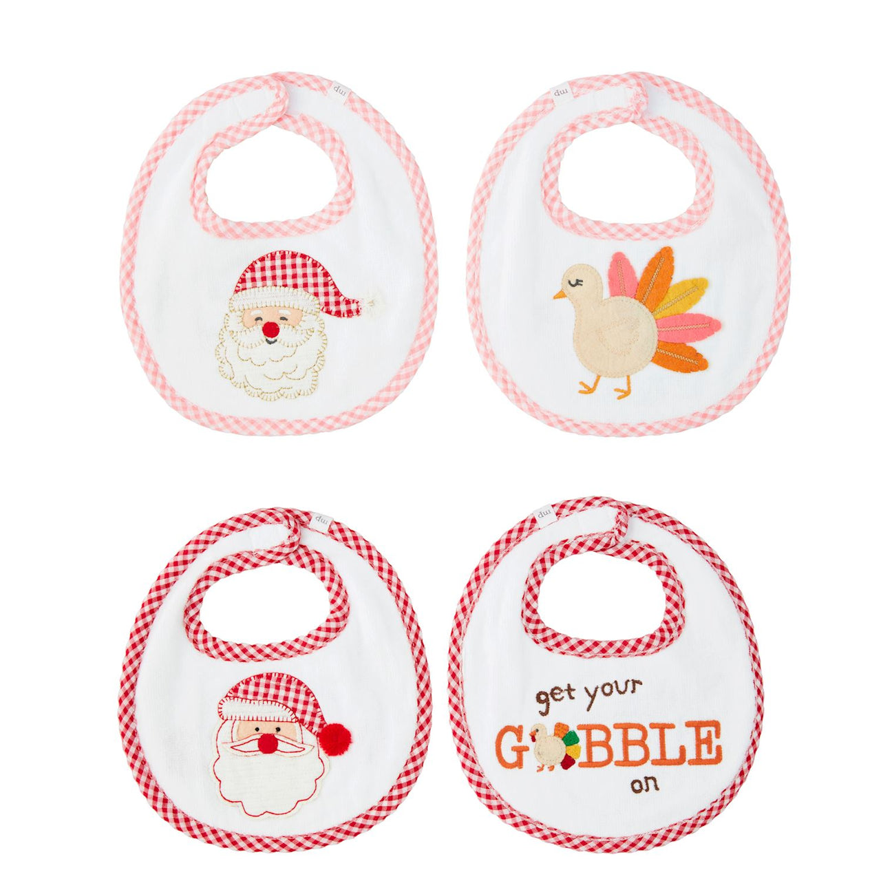 Thanksgiving and Christmas Reversible Bib